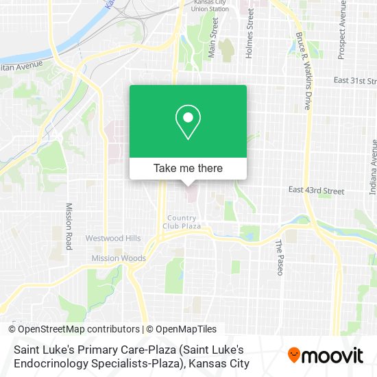 Mapa de Saint Luke's Primary Care-Plaza (Saint Luke's Endocrinology Specialists-Plaza)