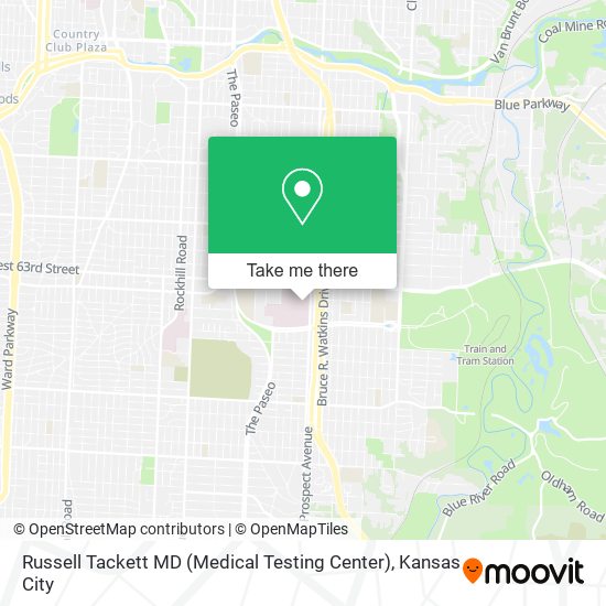 Mapa de Russell Tackett MD (Medical Testing Center)