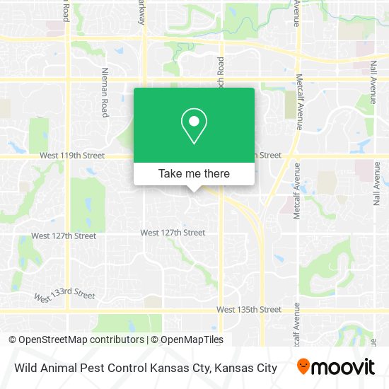 Wild Animal Pest Control Kansas Cty map
