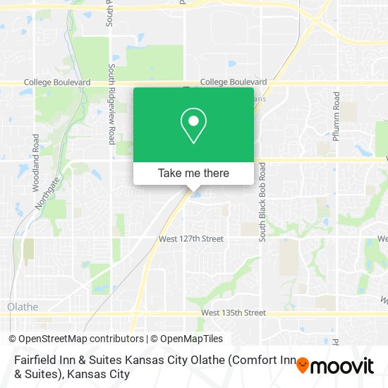 Mapa de Fairfield Inn & Suites Kansas City Olathe (Comfort Inn & Suites)