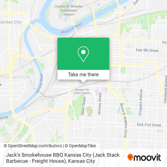 Jack's Smokehouse BBQ Kansas City (Jack Stack Barbecue - Freight House) map