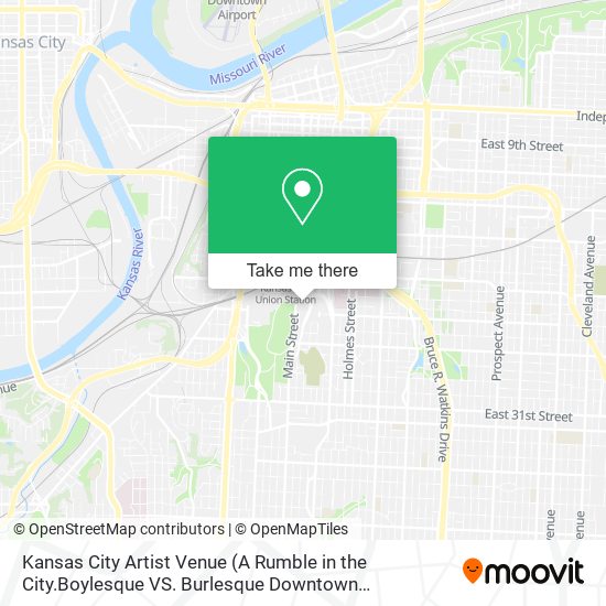 Kansas City Artist Venue (A Rumble in the City.Boylesque VS. Burlesque Downtown Underground) map