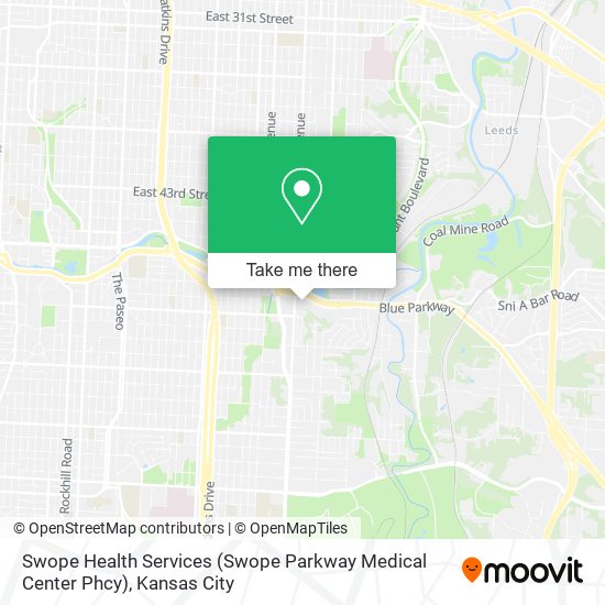 Mapa de Swope Health Services (Swope Parkway Medical Center Phcy)