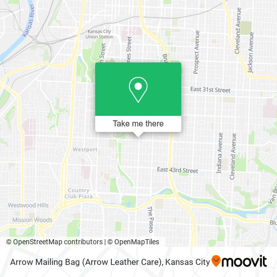 Arrow Mailing Bag (Arrow Leather Care) map