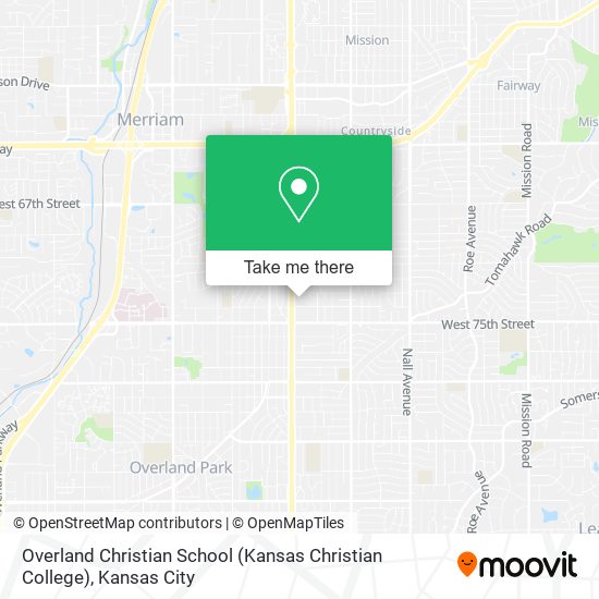 Mapa de Overland Christian School (Kansas Christian College)