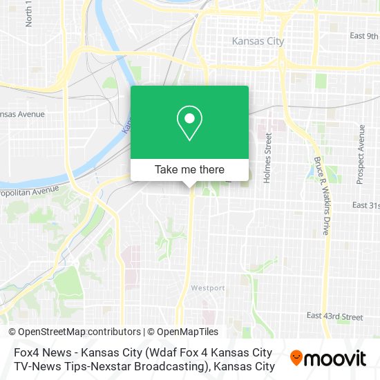 Mapa de Fox4 News - Kansas City (Wdaf Fox 4 Kansas City TV-News Tips-Nexstar Broadcasting)