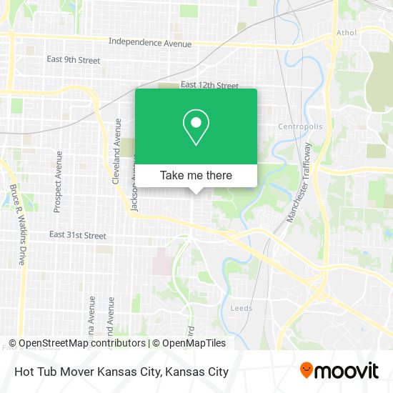 Mapa de Hot Tub Mover Kansas City