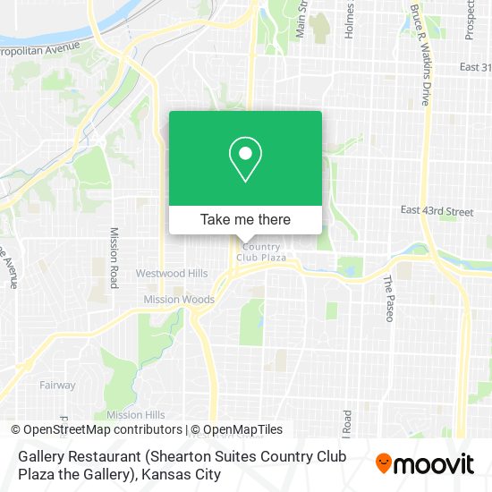 Mapa de Gallery Restaurant (Shearton Suites Country Club Plaza the Gallery)