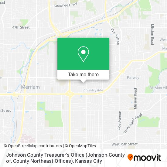 Mapa de Johnson County Treasurer's Office (Johnson-County of, County Northeast Offices)