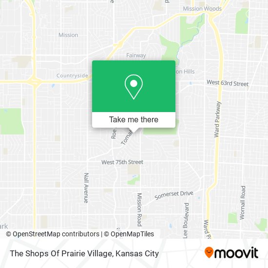 The Shops Of Prairie Village map