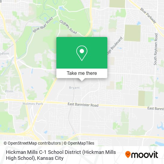 Mapa de Hickman Mills C-1 School District (Hickman Mills High School)