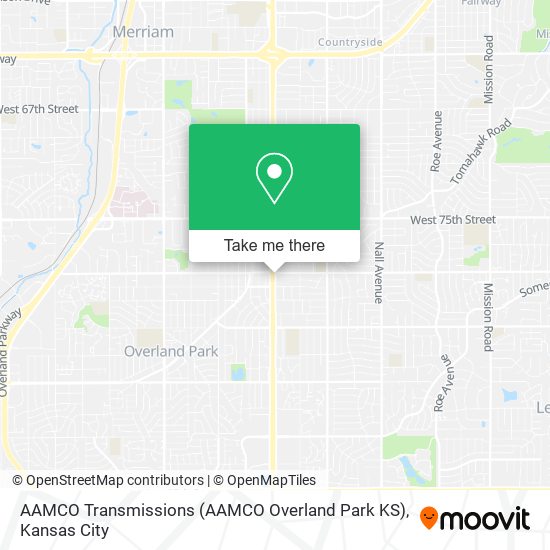 AAMCO Transmissions (AAMCO Overland Park KS) map