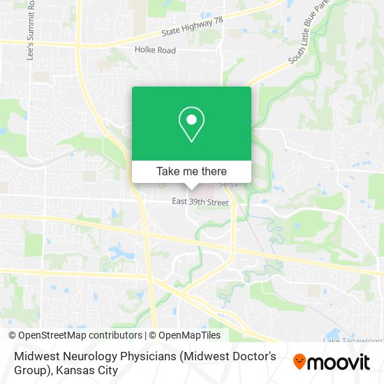 Mapa de Midwest Neurology Physicians (Midwest Doctor's Group)