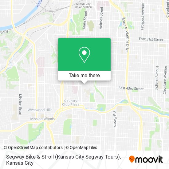 Mapa de Segway Bike & Stroll (Kansas City Segway Tours)