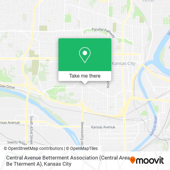 Central Avenue Betterment Association (Central Area Be Tterment A) map
