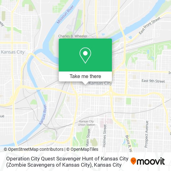 Operation City Quest Scavenger Hunt of Kansas City (Zombie Scavengers of Kansas City) map
