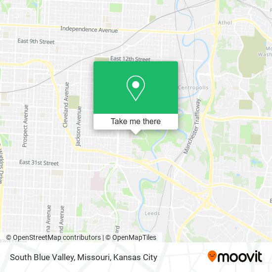 Mapa de South Blue Valley, Missouri