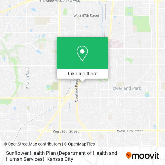 Sunflower Health Plan (Department of Health and Human Services) map