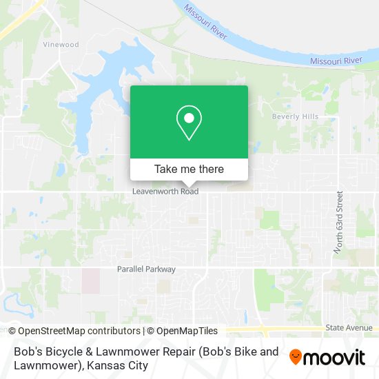 Bob's Bicycle & Lawnmower Repair (Bob's Bike and Lawnmower) map