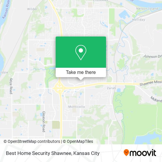 Best Home Security Shawnee map