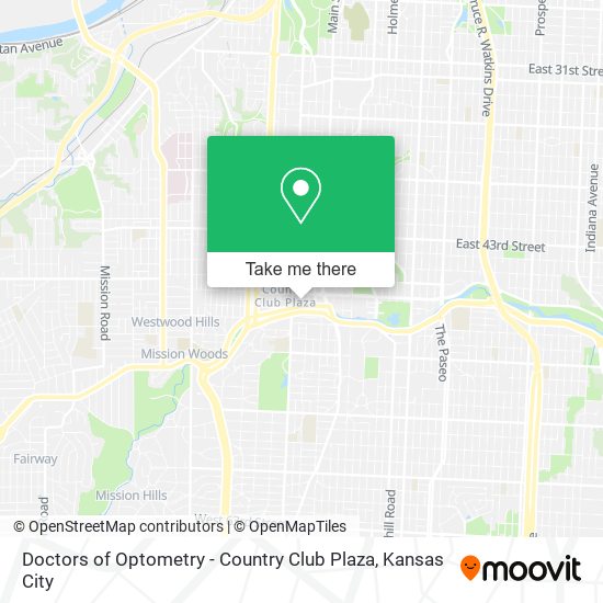 Mapa de Doctors of Optometry - Country Club Plaza