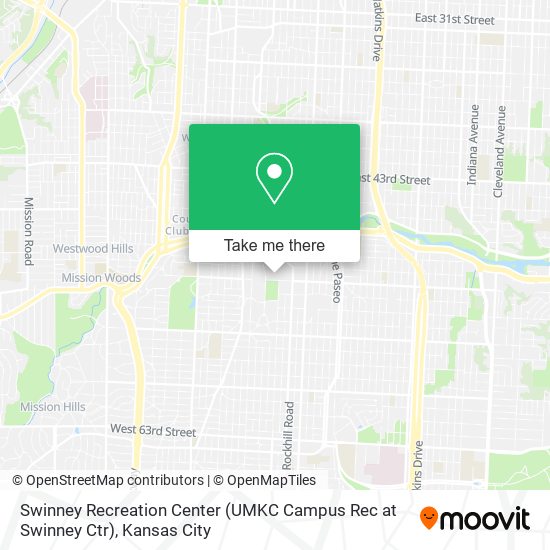 Mapa de Swinney Recreation Center (UMKC Campus Rec at Swinney Ctr)