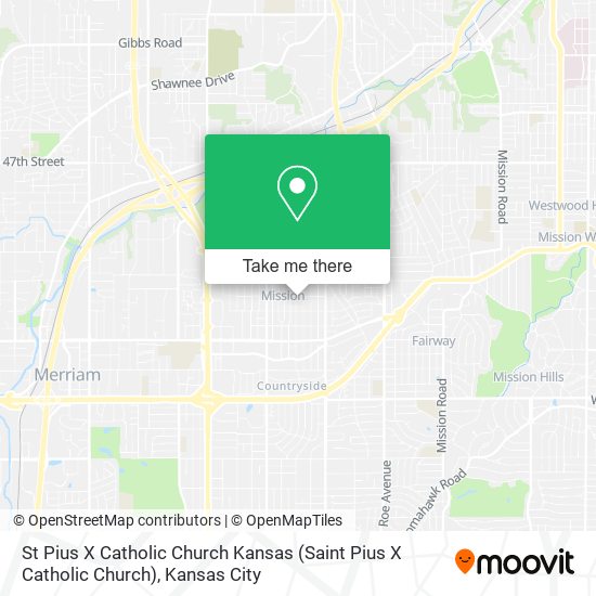 St Pius X Catholic Church Kansas (Saint Pius X Catholic Church) map