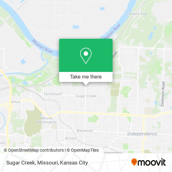 Sugar Creek, Missouri map