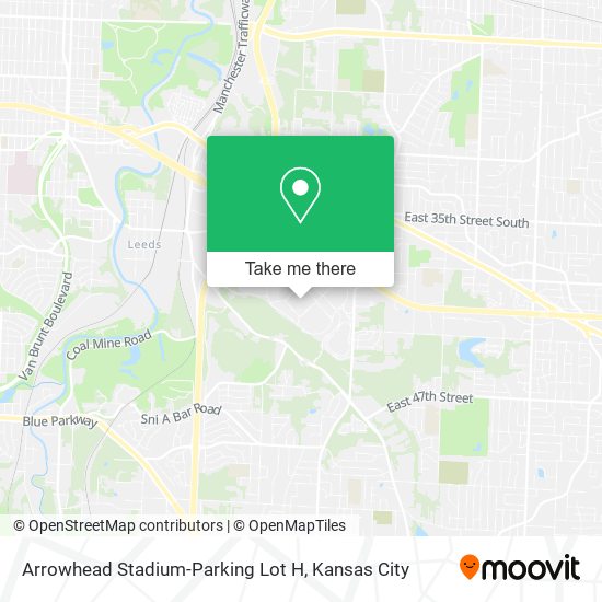 Mapa de Arrowhead Stadium-Parking Lot H