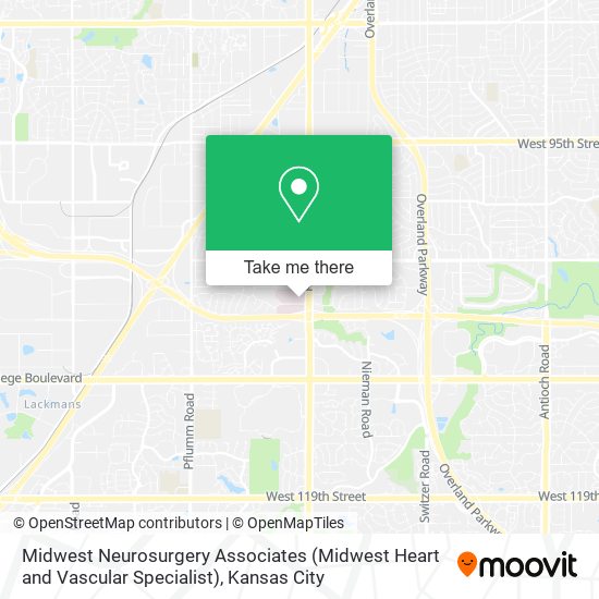 Mapa de Midwest Neurosurgery Associates (Midwest Heart and Vascular Specialist)