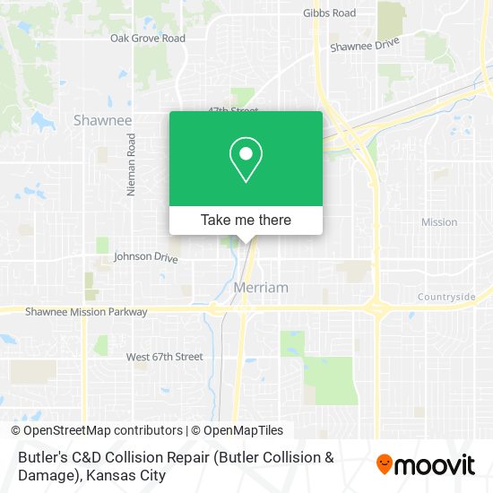 Butler's C&D Collision Repair (Butler Collision & Damage) map