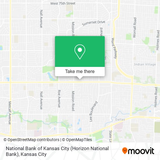 National Bank of Kansas City (Horizon National Bank) map