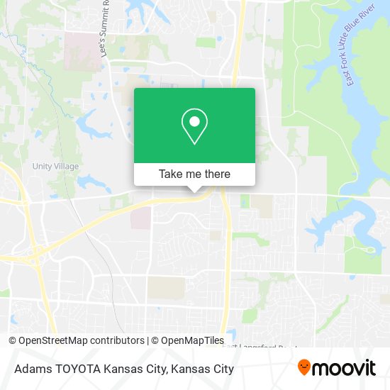 Adams TOYOTA Kansas City map