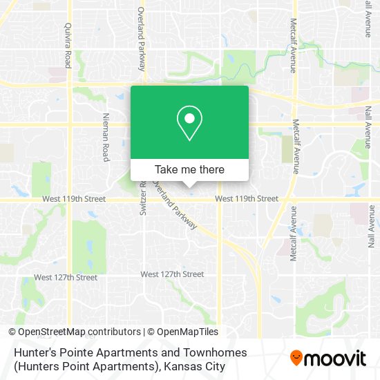 Mapa de Hunter's Pointe Apartments and Townhomes (Hunters Point Apartments)