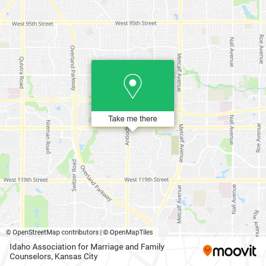 Mapa de Idaho Association for Marriage and Family Counselors