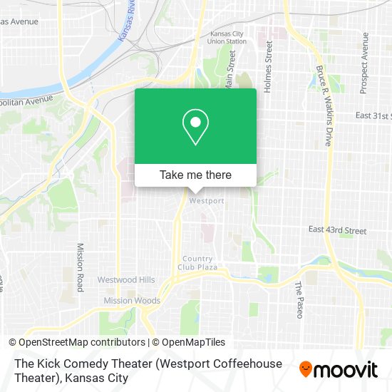 Mapa de The Kick Comedy Theater (Westport Coffeehouse Theater)