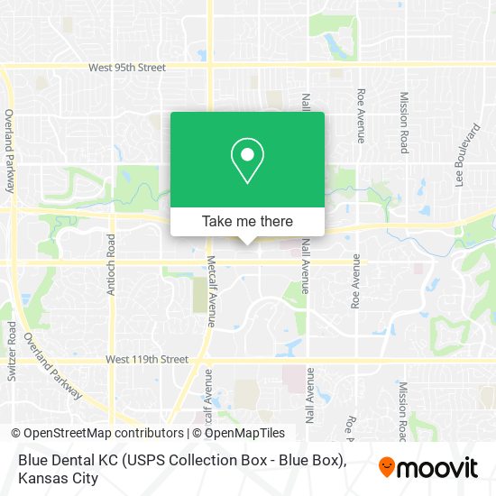 Blue Dental KC (USPS Collection Box - Blue Box) map