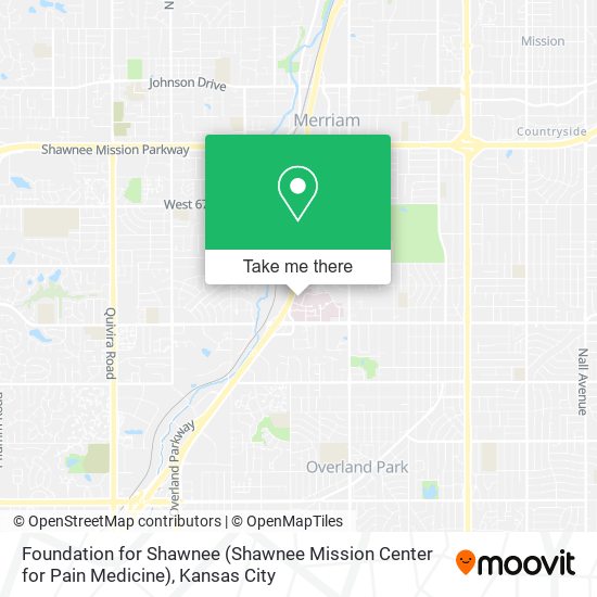 Mapa de Foundation for Shawnee (Shawnee Mission Center for Pain Medicine)