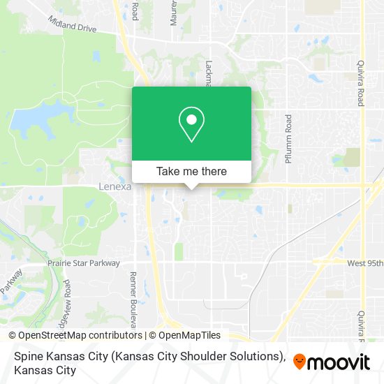 Mapa de Spine Kansas City (Kansas City Shoulder Solutions)