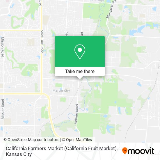 Mapa de California Farmers Market (California Fruit Market)