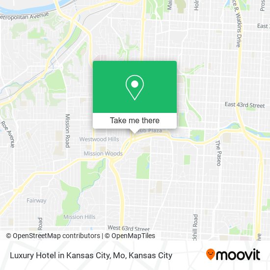 Luxury Hotel in Kansas City, Mo map