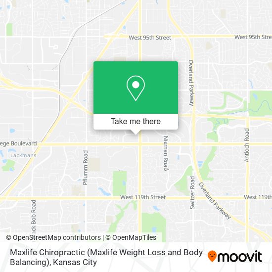 Mapa de Maxlife Chiropractic (Maxlife Weight Loss and Body Balancing)