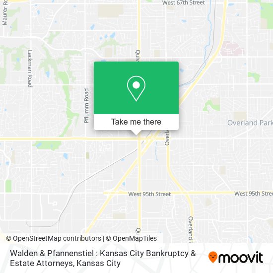 Mapa de Walden & Pfannenstiel : Kansas City Bankruptcy & Estate Attorneys