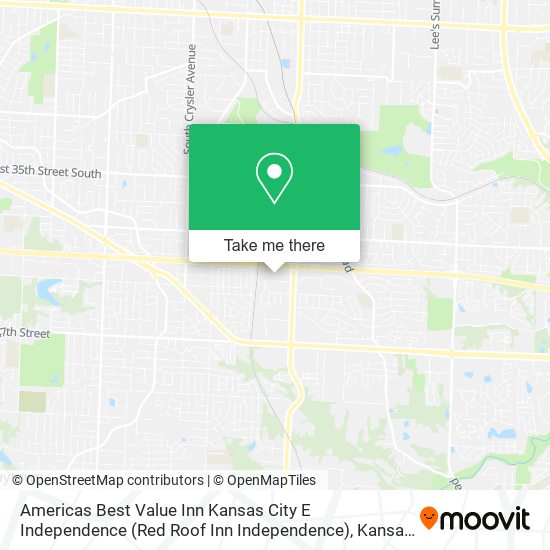 Mapa de Americas Best Value Inn Kansas City E Independence (Red Roof Inn Independence)