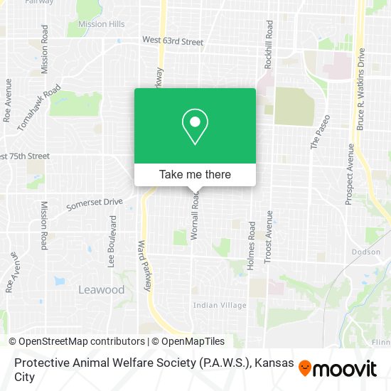 Protective Animal Welfare Society (P.A.W.S.) map