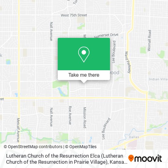 Lutheran Church of the Resurrection Elca (Lutheran Church of the Resurrection in Prairie Village) map