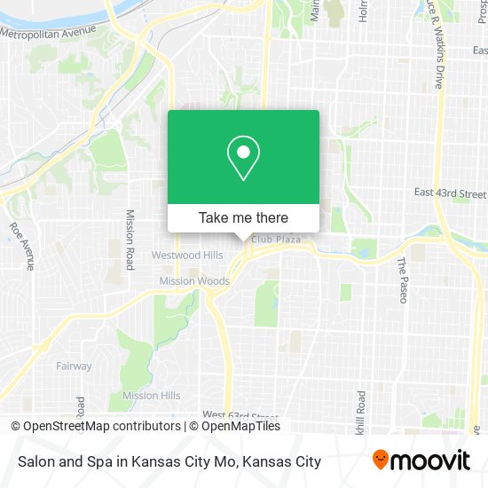 Salon and Spa in Kansas City Mo map