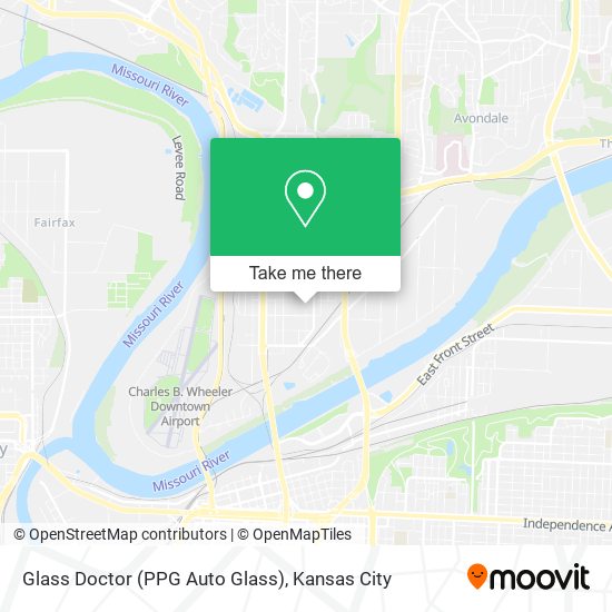 Mapa de Glass Doctor (PPG Auto Glass)
