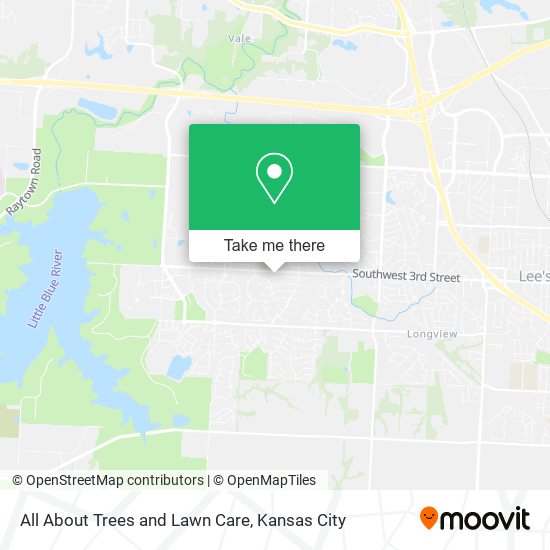 All About Trees and Lawn Care map