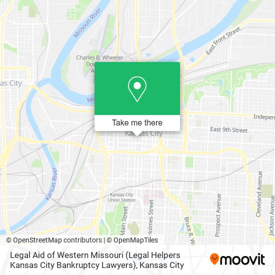 Mapa de Legal Aid of Western Missouri (Legal Helpers Kansas City Bankruptcy Lawyers)